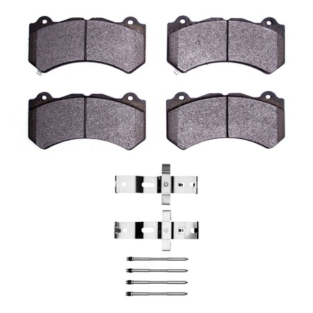 Dynamic Friction Co 5000 Euro Ceramic Brake Pads and Hardware Kit, Low Dust, Front 1600-1405-02